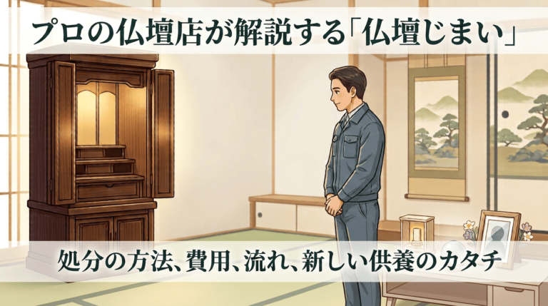 仏壇じまいの処分方法・費用・供養の考え方を解説するイメージ